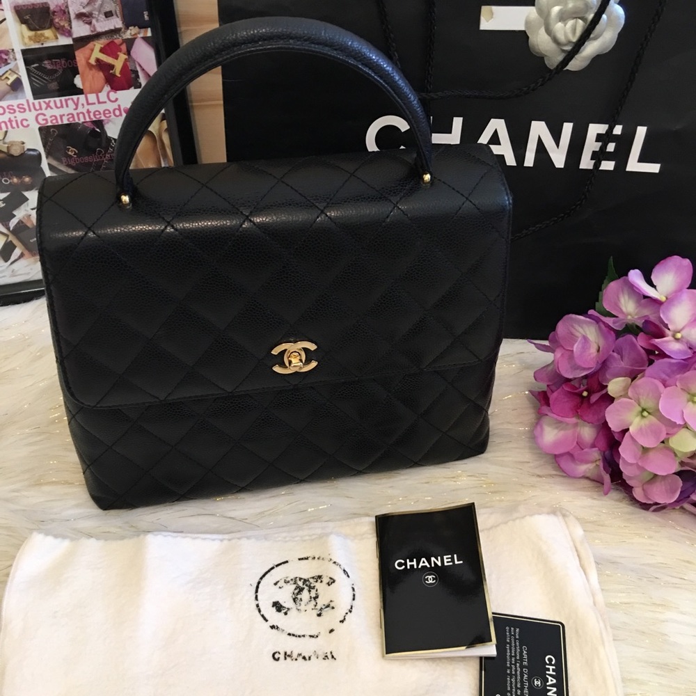 Authentic Preowned vintageCC Kelly caviar leather